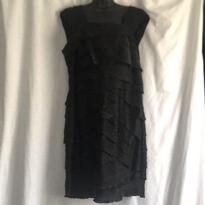 Signature by Sangria Black tiered layer dress